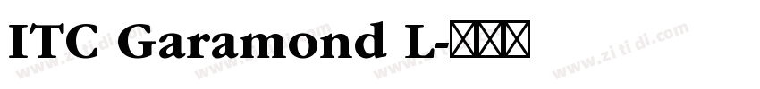 ITC Garamond L字体转换